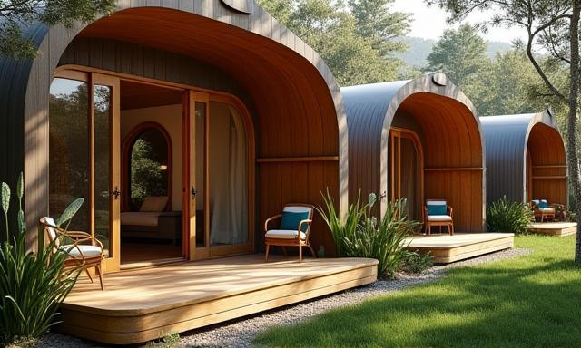Eco-lodge cabins finished with messmate flooring